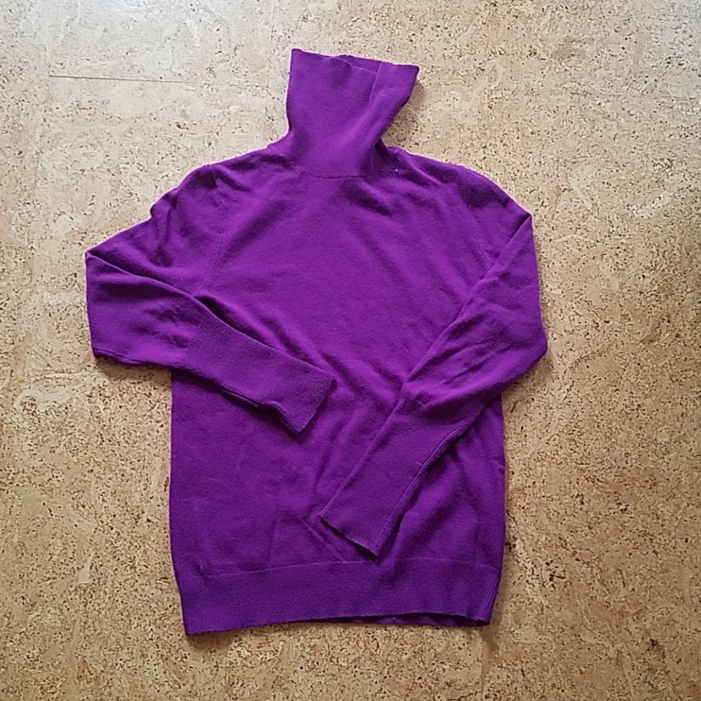 J crew turtle neck, cashmere blend sweater